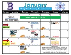 January Calendar